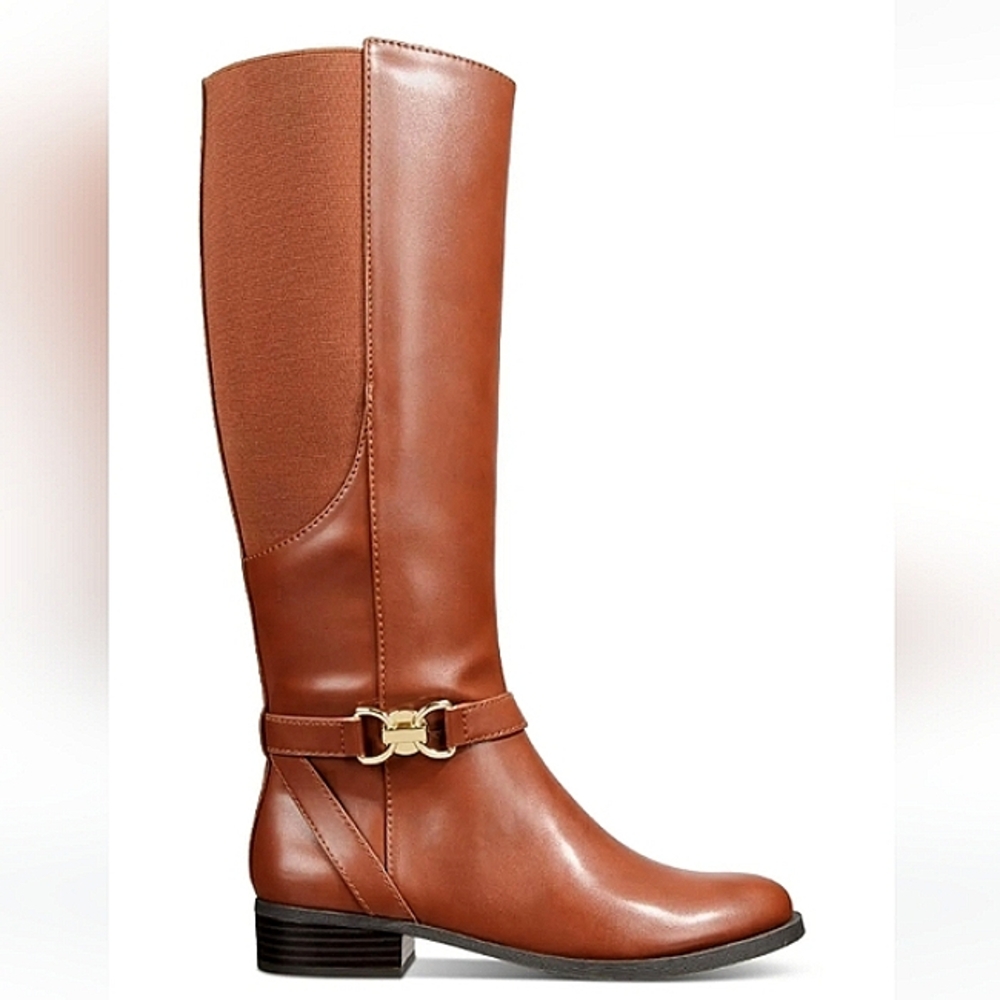 New w/Box INC International Concepts Faron Vegan Leather Knee High Riding Boots - Picture 4 of 9